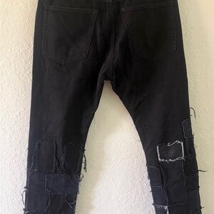 Men's Black Distressed Jeans